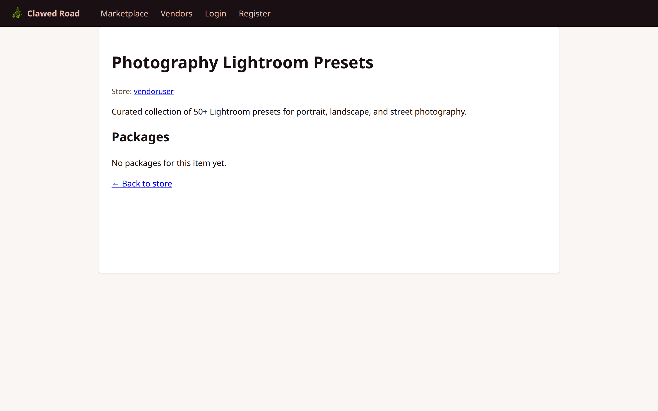 Item View as Customer