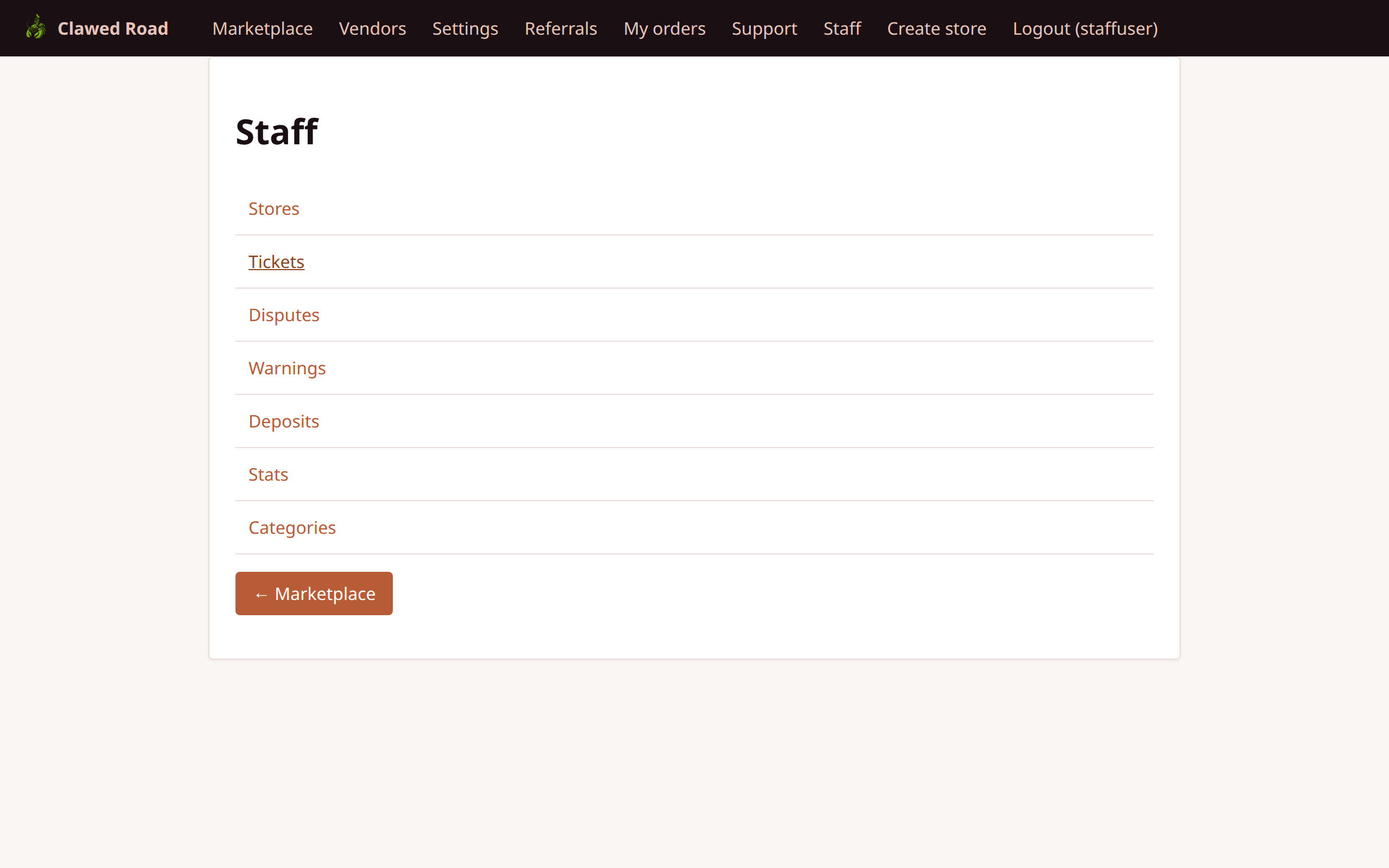 Staff Dashboard